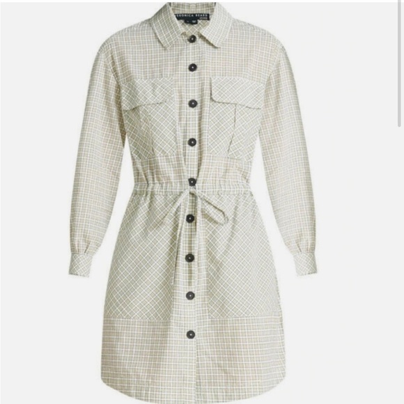Veronica Beard Elyse Plaid Button-Up cotton Shirt Dress - Picture 4 of 10